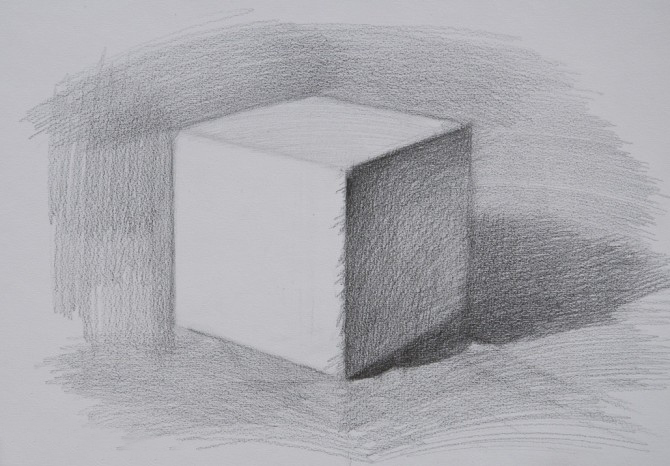 正方体明暗调子