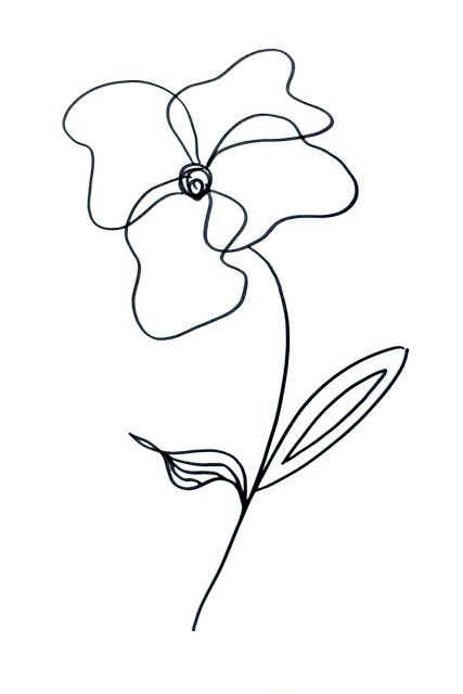 简笔画花朵各种画法图片 只需要几根线条