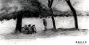 与三个人的长凳 文森特·梵高 ·1882年