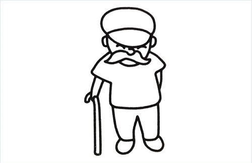 老爷爷简笔画图片大全儿童 爷爷简笔画简单