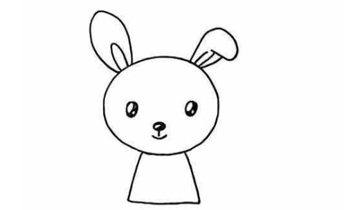 卡通小白兔吃萝卜简笔画幼儿园图片步骤可爱