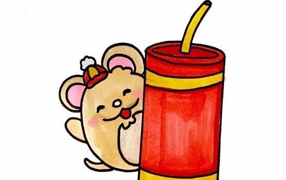 鞭炮简笔画带颜色 如何画鞭炮简笔画越简单越好教程
