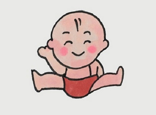 幼儿宝宝简笔画 超萌小宝宝简笔画图片步骤
