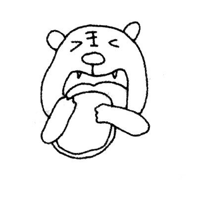 可爱的新年老虎简笔画 贪吃的老虎简笔画绘本