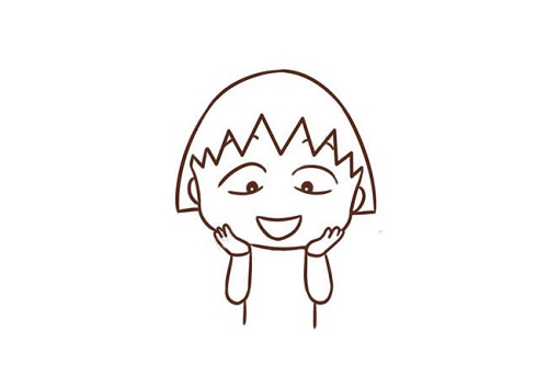 樱桃小丸子简笔画可爱 樱桃小丸子简笔画彩色教程