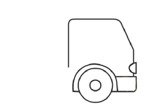 消防车3-6岁儿童简笔画 消防车简笔画带颜色步骤