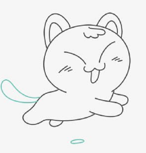 卡通猫咪简笔画怎么画 卡通猫咪简笔画彩色手绘教程