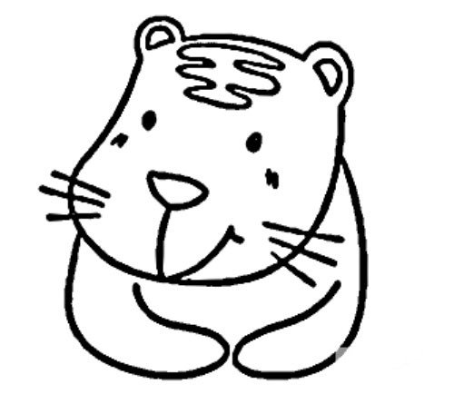 可爱老虎怎么画 超简单老虎画画教程图片