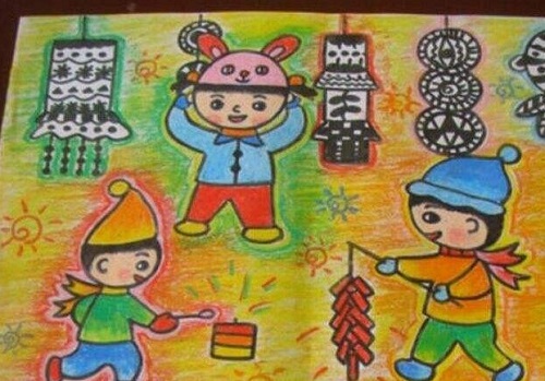 2022春节手抄报简笔画图片大全简单素材