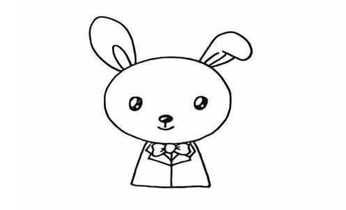 卡通小白兔吃萝卜简笔画幼儿园图片步骤可爱