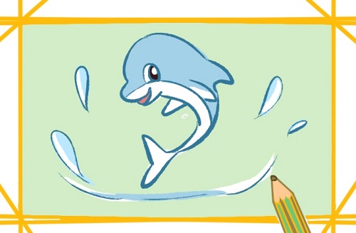 海豚简笔画怎么画 海豚简笔画可爱带颜色简单画法