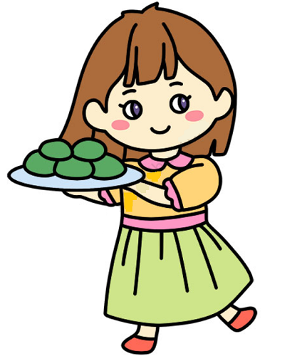 清明节食物简笔画 卡通青团儿童简笔画教程