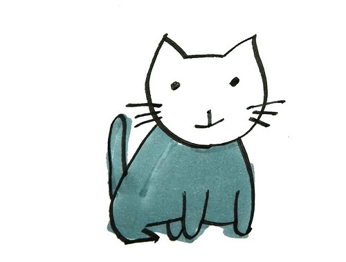 可爱猫咪简笔画 超简单呆萌漂亮猫咪简笔画教程