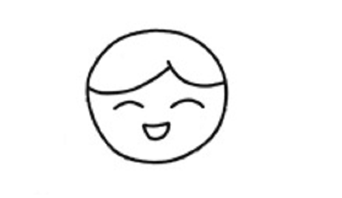 开心小女孩怎么画 小女孩儿童简笔画画法步骤
