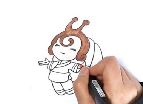 田螺姑娘简笔画简单又漂亮 田螺姑娘怎么画步骤