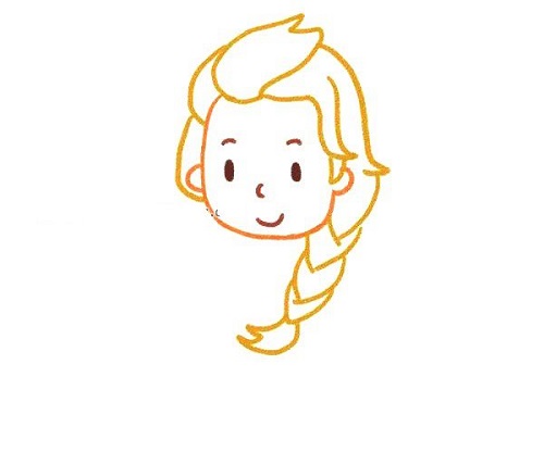 画公主简笔画 艾莎公主头像简笔画彩色画法