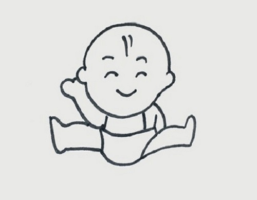 幼儿宝宝简笔画 超萌小宝宝简笔画图片步骤