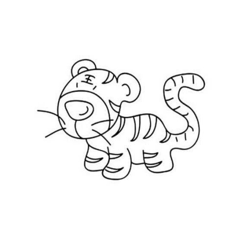 可爱新年老虎简笔画 非常简单好上手的老虎简笔画大全