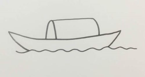 老式木船简笔画怎么画 木船简笔画图片步骤教程