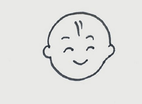 幼儿宝宝简笔画 超萌小宝宝简笔画图片步骤