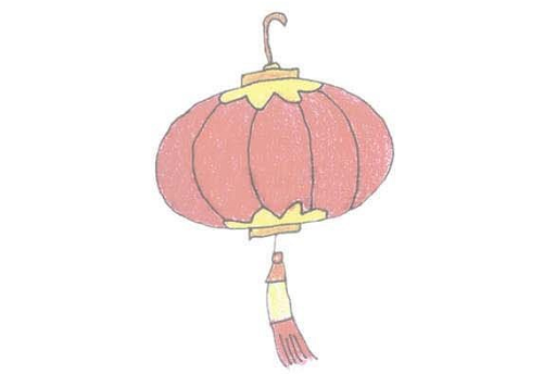 新年灯笼简笔画怎么画 新年灯笼简笔画涂色图片教程