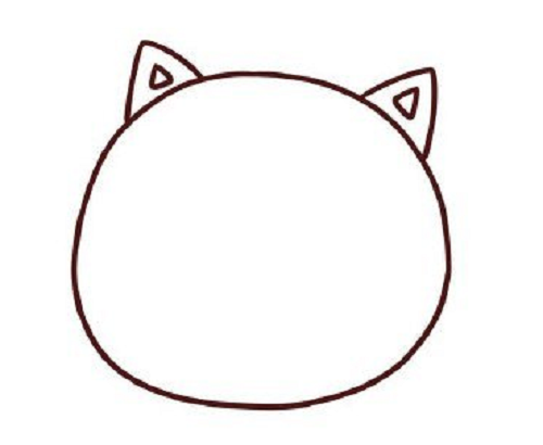 小花猫简笔画彩色 卡通猫咪简笔画可爱手绘教程