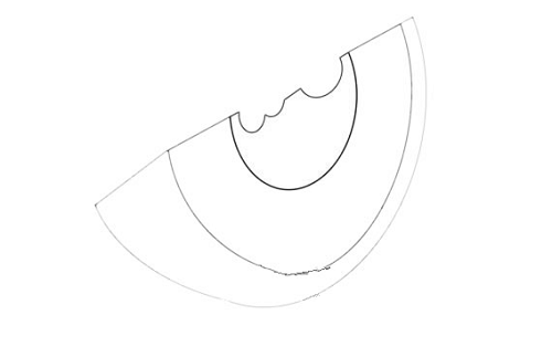 哈密瓜儿童简笔画画法 如何画一瓣哈密瓜简笔画步骤
