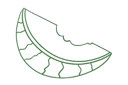 一块西瓜怎么画 一瓣西瓜简笔画步骤图片讲解