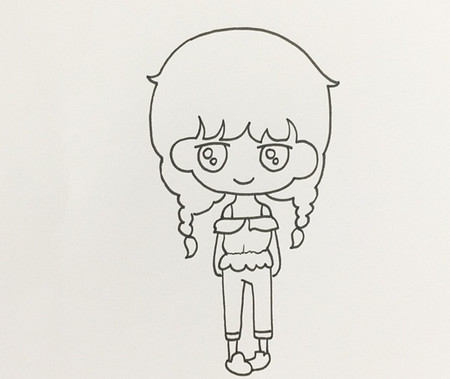 如何画可爱小女孩 小女孩简笔画全身图片步骤详解
