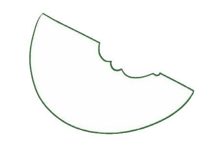 一块西瓜怎么画 一瓣西瓜简笔画步骤图片讲解