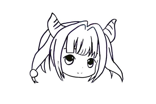 摩羯座动漫少女简笔画 摩羯座简笔画女孩步骤