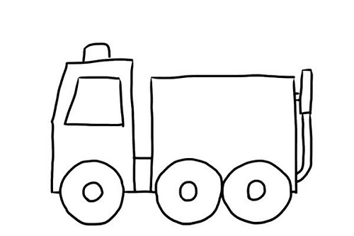 消防车怎么画 消防车简笔画儿童画步骤