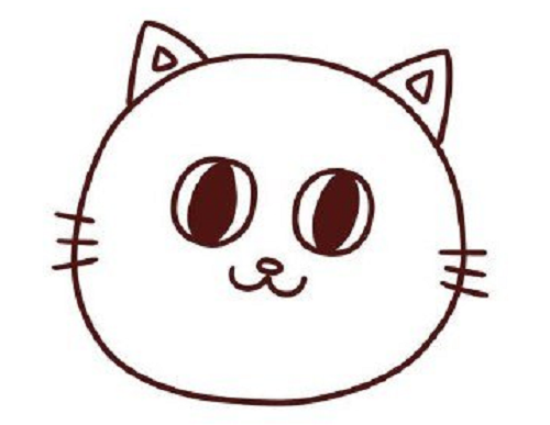 小花猫简笔画彩色 卡通猫咪简笔画可爱手绘教程