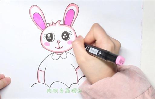 超简单的彩色兔子拟人简笔画图片 快来跟我学起来。
