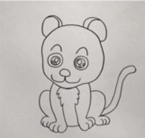 只需几步就可以画出漂亮可爱的卡通小老虎简笔画