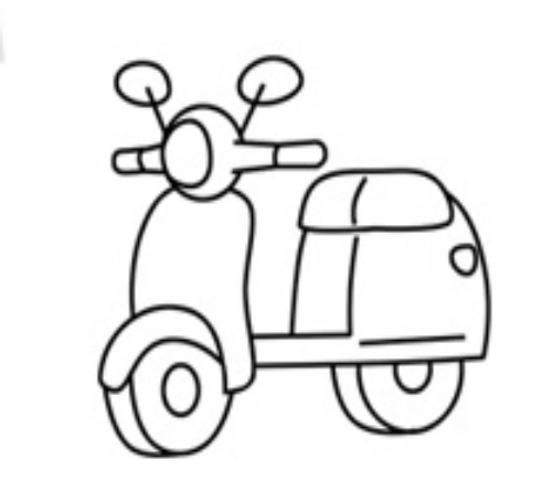 怎么画摩托车简笔画 儿童简笔画摩托车教程