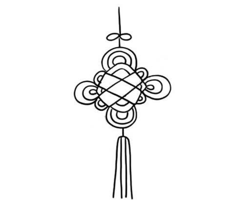新年中国结简笔画 中国结简笔画手绘图步骤