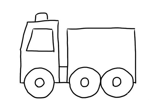 消防车怎么画 消防车简笔画儿童画步骤