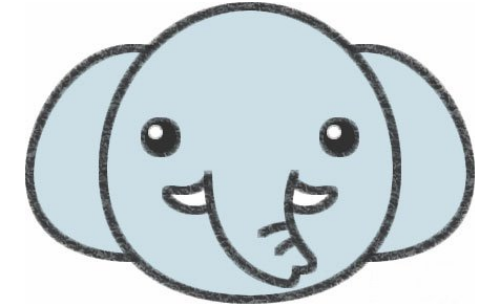 怎样画大象头 大象头简笔画正面图片彩色教学