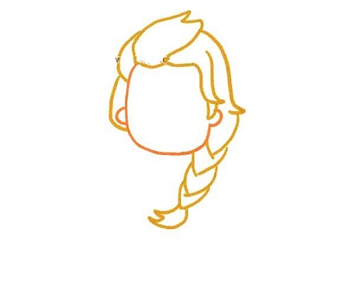 画公主简笔画 艾莎公主头像简笔画彩色画法