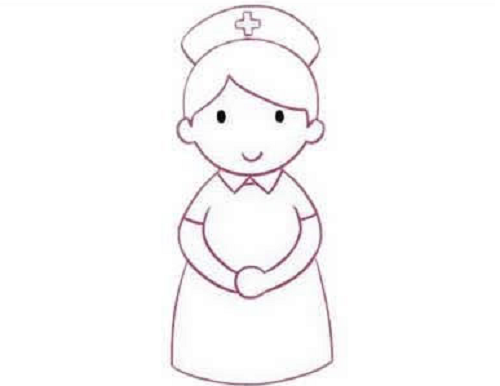 护士小人简笔画 护士简笔画简单一步一步教程