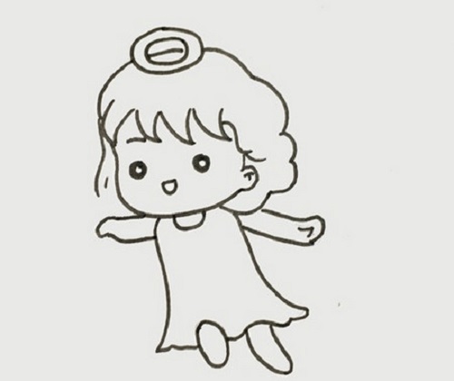 天使简笔画怎么画 天使简笔画少女可爱简单教程