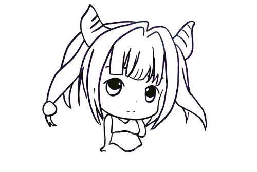 摩羯座动漫少女简笔画 摩羯座简笔画女孩步骤