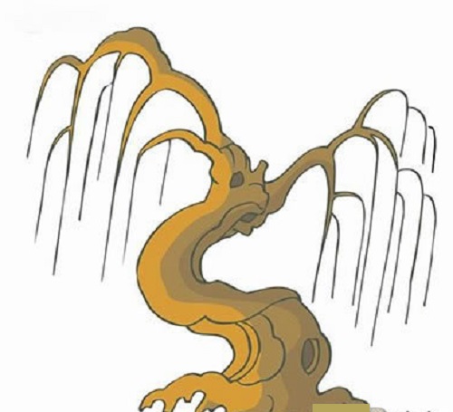 春天柳树怎么画 柳树简笔画图片大全彩色儿童