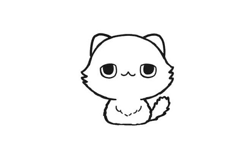波斯猫怎么画 卡通波斯猫简笔画步骤图片