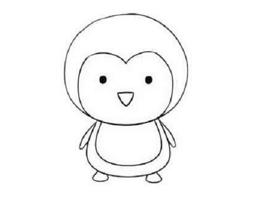 企鹅儿童简笔画 企鹅简笔画图片带颜色画法