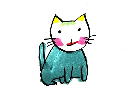 可爱猫咪简笔画 超简单呆萌漂亮猫咪简笔画教程