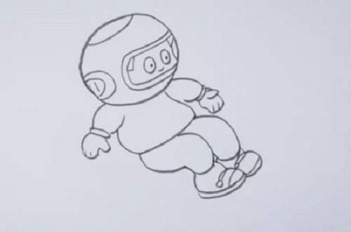 宇航员简笔画可爱卡通 宇航员儿童简笔画步骤