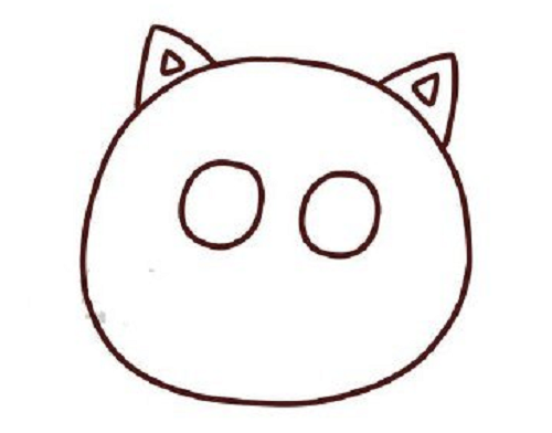 小花猫简笔画彩色 卡通猫咪简笔画可爱手绘教程
