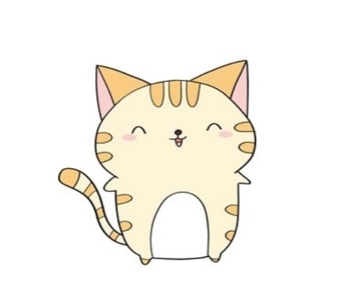 可爱小猫简笔画可爱简单儿童画 小猫卡通简笔画画法